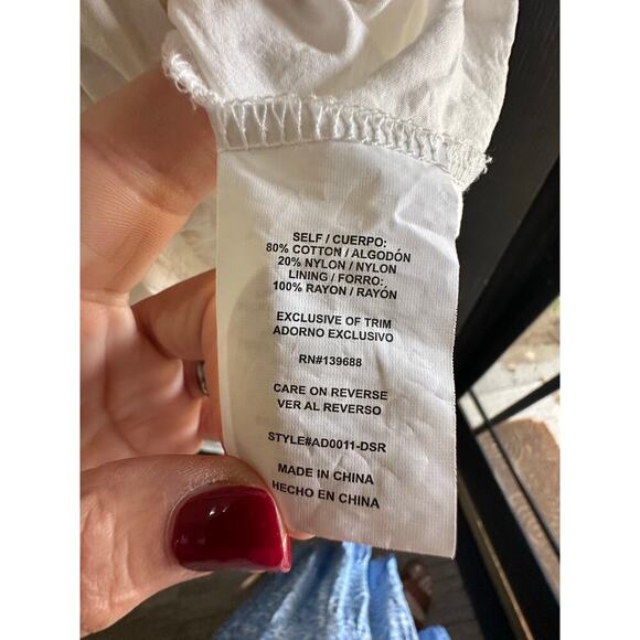 A Collective Story Women's White Ebba Eyelet Lace Maxi Dress Size Medium - Picture 8 of 11